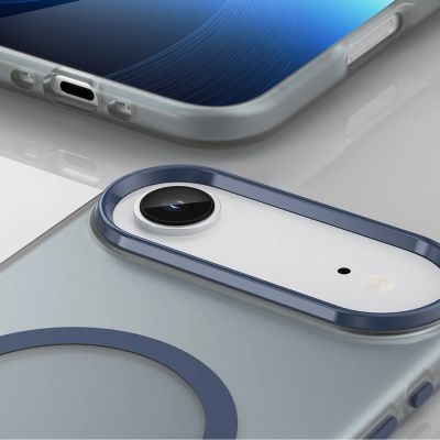 4. Magnetische Schleifhülle für iPhone 17 Air, kompatibel mit MagSafe, Mattblau