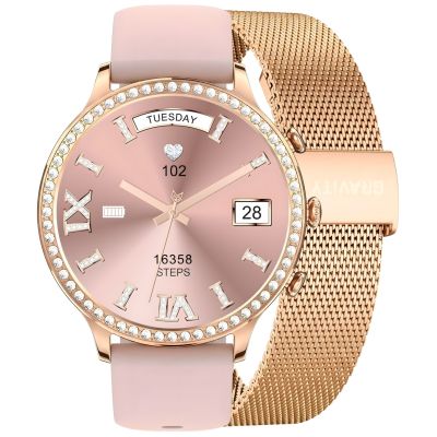 Smartwatch Gravity Roségold Armband und Armband GT5-5