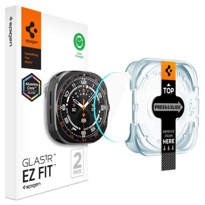 Spigen Glas.TR EZ Fit AC 2er-Pack gehärtetes Glas für Samsung Galaxy Watch Ultra 47 mm