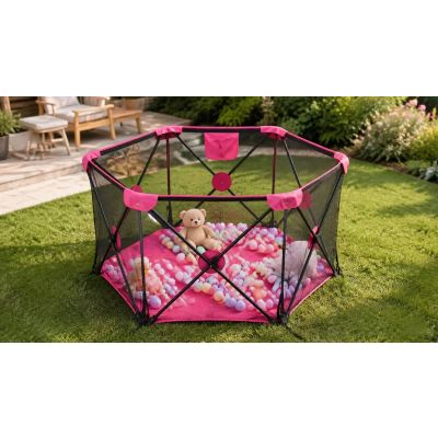 3. Extralink Kids | Kinderlaufstall | Faltbarer Spielplatz und Bällebad für Kinder 120 x 68 cm, groß, K-462