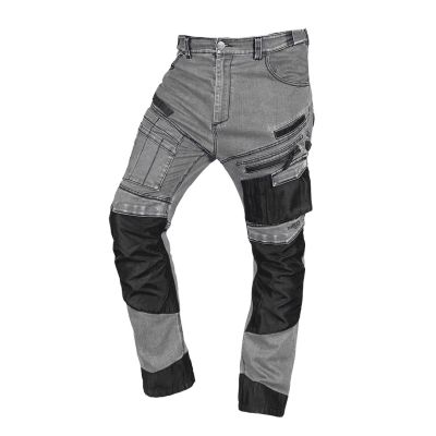 Denim-Arbeitshose, verstärktes Oxford-Gewebe, grau, Größe M
