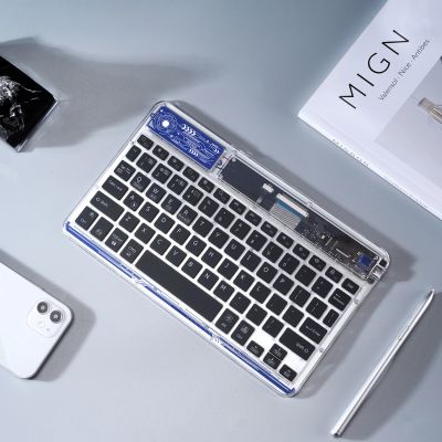 5. Dux Ducis Keyboard (CK Series) Kabellose Tastatur für Laptop/Tablet/Telefon – Transparent