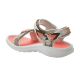 3. Lee Cooper Damenschuhe, Klettverschluss-Sandalen für den Sommer, Strand, hellgrau-rosa