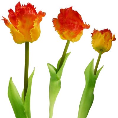 10. Orangefarbene Tulpe, 38 cm, naturgetreue Frühlingsdekoration