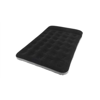 Outwell Classic Luftmatratze mit Kissen und Pumpe, Doppelbett - schwarz/grau