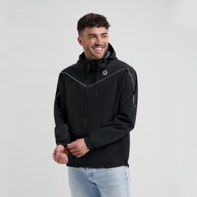 4. Rogelli ESSENTIAL Regenjacke schwarz 2XL