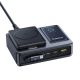 4. Baseus NOMOS 140W Qi2 5-in-1 Kabellose Ladestation mit einziehbarem USB-C-Kabel und Digitalanzeige – Schwarz