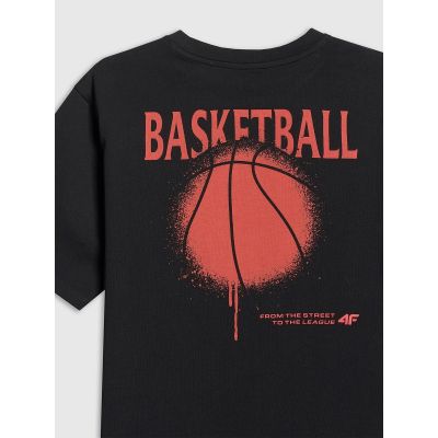 5. Locker geschnittenes Jungen-T-Shirt mit Aufdruck 4F 4FJRSS26TTSHM3835-20S
