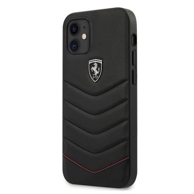 Ferrari FEHQUHCP12SBK iPhone 12 mini 5.4" schwarz/schwarz Hardcase Off Track Quilted