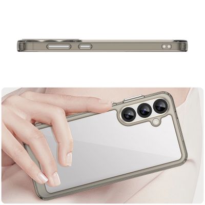 4. Outer Space Case Silikonhülle mit Gelrahmen für Samsung Galaxy S25+ – Transparent und Schwarz