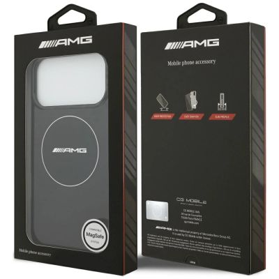 8. AMG Double Layer Transparent Smocked MagSafe Case für iPhone 17 Pro Max - Schwarz