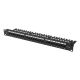 Patchpanel mit 24 Ports, 1 HE, 19 Zoll, Kategorie 6A UTP, mit Kabelorganisator, schwarz, LANBERG