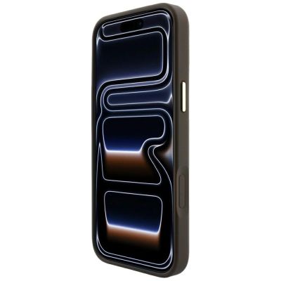 5. Guess 4G MagSafe Hülle mit gestreiften, runden und klassischen Logos für iPhone 17 Pro Max / 18 Pro Max – Braun