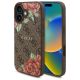 Guess GUHMP16SP4ROPEMCW iPhone 16 6,1" braun/braunes Hardcase 4G Flowers Print MagSafe