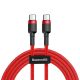 Baseus CATKLF-G09 USB-C – USB-C PD QC-Kabel 60 W 3 A 480 Mbit/s 1 m – rot