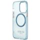 7. Guess Gold Outline Translucent MagSafe Hülle für iPhone 13 Pro / iPhone 13 – Blau