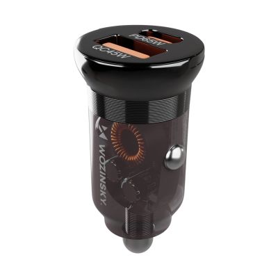 3. Wozinsky 65W Autoladegerät USB-C PD 65W / USB-A 45W QC 3.0 - Schwarz