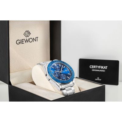 7. Giewont Herrenuhr Chronograph Saphir Silber Blau GW8720-B3