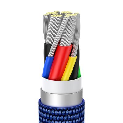 7. Baseus CAJY000603 USB-C – USB-C PD-Kabel 100 W 5 A 480 Mbit/s 1,2 m – blau