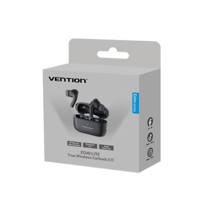 2. ECHO LITE E11 Bluetooth 5.4 HiFi TWS Kabellose Kopfhörer Schwarz