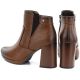 5. Damen-Ankle-Boots mit Blockabsatz und Plateau, gefüttert, braun, M.Daszyński AF125B-1