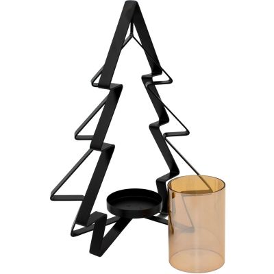 9. Metallkerzenständer 31,5 cm Weihnachtsbaum Glimmer
