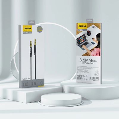 8. Dudao L12S AUX-Kabel Miniklinke 3,5 mm 1 m 3-polig Stereo - schwarz