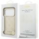 8. Guess Peony Hot Stamp Script MagSafe Hülle für iPhone 17 Pro - Beige