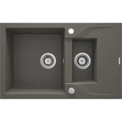 Granitspüle mit 1,5 Becken und Abtropffläche ZQN_T513 5908212088760