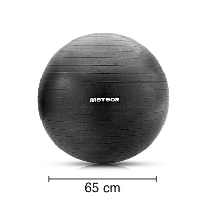 5. Meteor Fitnessball 65 cm Schwarz
