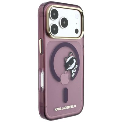 4. Karl Lagerfeld Peekaboo Logo MagSafe Hülle für iPhone 18 Pro Max / 17 Pro Max - bordeauxrot