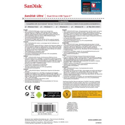 9. SanDisk SDDDC2-064G-G46 USB-Stick (64 GB; USB 3.1, USB-C; schwarz)