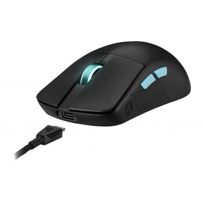 ASUS ROG Harpe Ace Aim Lab Edition Gaming-Maus, beidhändig, RF Wireless + Bluetooth + USB Typ-A, optisch, 36000 DPI