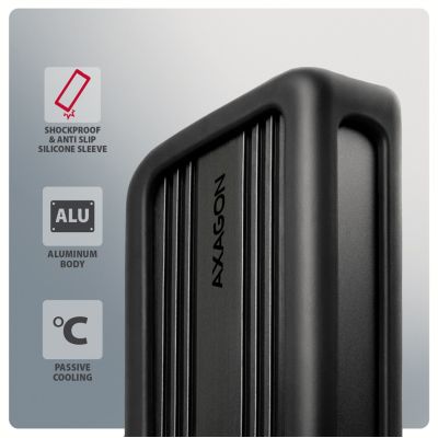 12. Axagon EEM2-40G Festplattengehäuse SSD-Gehäuse Schwarz M.2