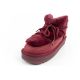 3. D.Franklin Damen Winter Schneestiefel, modisches Fellfutter, Burgund
