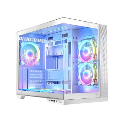 16. MODECOM VOLCNO PANORAMA APEX ARGB 5F MIDI WEISSES GEHÄUSE