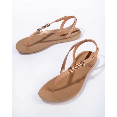4. Ipanema Sandal Class Damen Flip-Flop-Sandalen beige mit gold
