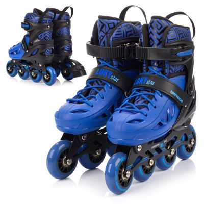 7. Meteor S 30-33 Loky Rollschuhe Schwarz/Blau