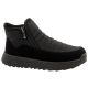 Progress Damen-Winterstiefel, schwarze gefütterte Schneestiefel mit Lammfellfutter