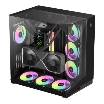4. GameMax NEX C56 VC BK Midi-Tower-Computer-Sicherheits- und Halterungssystem Schwarz