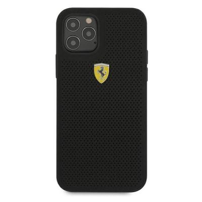 3. Ferrari FESPEHCP12LBK iPhone 12 Pro Max 6.7" schwarz/schwarz Hardcase On Track Perforated