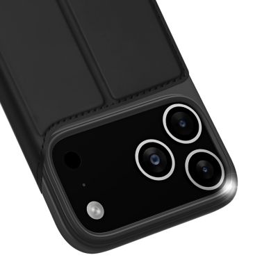 5. Dux Ducis Skin Pro Hülle für iPhone 17 Pro Max mit Flip und Kartenfach - Schwarz