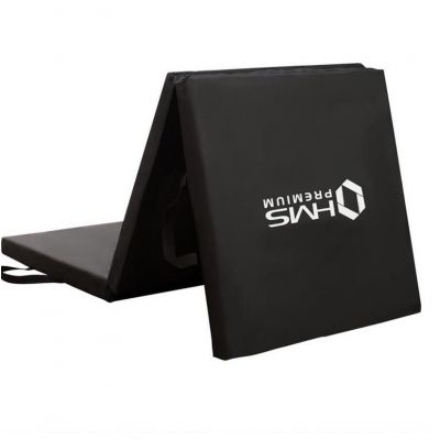 13. Klappbare Gymnastikmatratze schwarz 1800x600x500mm HMS MGS02