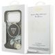 8. Guess IML Glitter Flowers Triangle MagSafe Hülle für iPhone 18 Pro Max / 17 Pro Max – Schwarz