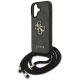 5. Guess 4G Big Logo Cord Strap Crossbody Case für iPhone 17 - Schwarz