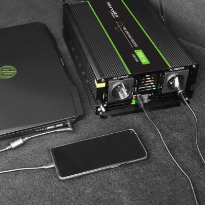 3. QOLTEC Monolith-Spannungswandler | 2000 W | 4000 W | 24 V auf 230 V | Reiner Sinus