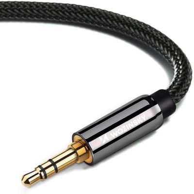 5. Wozinsky Universal Miniklinkenkabel 2x AUX Kabel 2 m schwarz