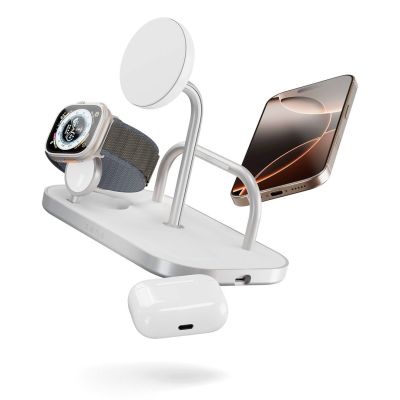 11. ZENS ZEDC29W/00 Ladegerät, für den Innenbereich, Netzanschluss, USB, kabelloses Laden, 1 m, Silber, Weiß