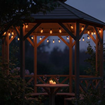 8. LICHTERKETTE MIT FLAMMENIMITIERUNG, 10 LEDs