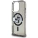 6. Karl Lagerfeld IML Glitter Karl & Choupette Sketch Logo MagSafe Hülle für iPhone 16 Pro - Schwarz
